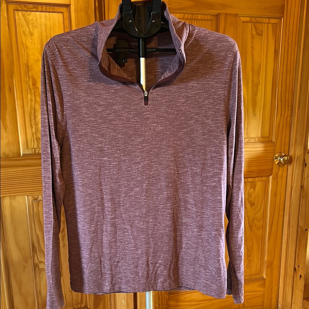 J. Crew Heathered Purple Quarter-Zip